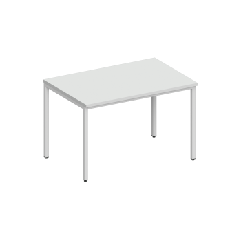 Ein stabiler Arbeitstisch mit einer rechteckigen, glatten Arbeitsfläche. Sowohl das Gestell als auch die Tischplatte sind in einem hellgrauen Farbton gehalten. Das Gestell besteht aus robustem Metall mit vier stabilen Beinen. Der Tisch hat ein schlichtes, funktionales Design und ist ideal für den Einsatz in Industrie, Labor und Montage. Er bietet eine großzügige Arbeitsfläche und eine ergonomische Höhe für komfortables Arbeiten. Die Konstruktion wirkt langlebig und widerstandsfähig.