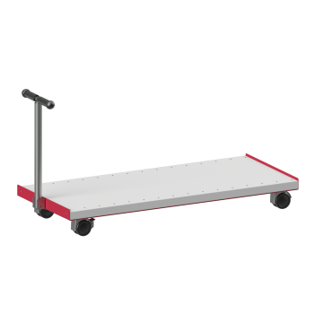 Transportwagen aus Stahl mit Lenkstange